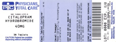 Citalopram 40mg package label.jpg image of Citalopram 40 mg package label - Citalopram 40mg package label